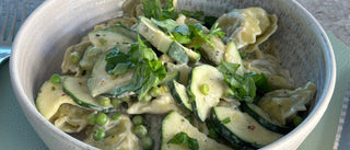 Lentepasta met frisse citroen en groentjes