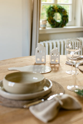 Keramieken huisjes (Set van 2)