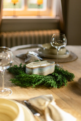 Ovalen organische kaars