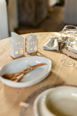 Keramieken huisjes (Set van 2)