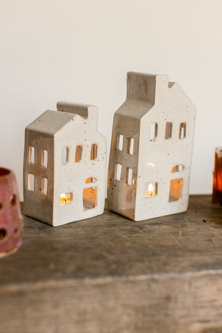 Keramieken huisjes (Set van 2)