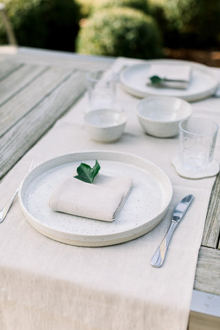 bord met hoge rand handgemaakt keramieken bord servies