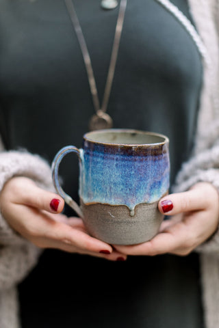 theekop met oor thee tas oor theetas handgemaakt keramiek kerstcadeau		
