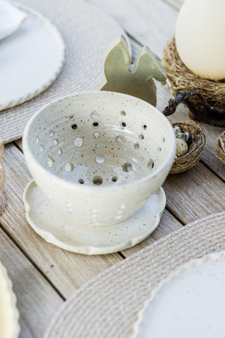 Medium Berry Bowl (met onderbordje)