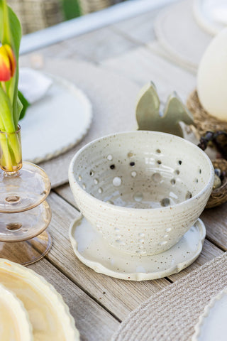 Medium Berry Bowl (met onderbordje)