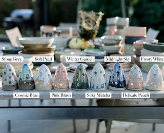 kerstboom theelichthouder keramiek		
